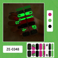 Halloween Nail Polish Sticker - Ghost Skull Pumpkin Spider Witch Nail Decals