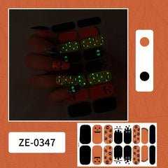 Halloween Nail Polish Sticker - Ghost Skull Pumpkin Spider Witch Nail Decals