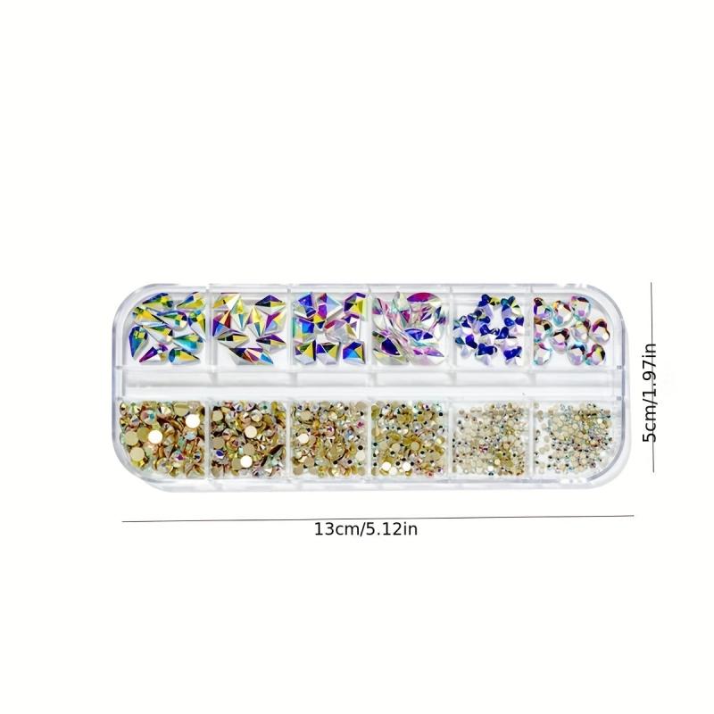 735pcs AB Crystals Gemstones for Nails - Nail Art Rhinestones
