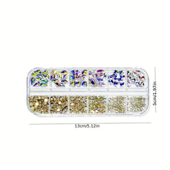 735pcs AB Crystals Gemstones for Nails - Nail Art Rhinestones
