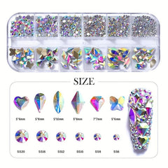735pcs AB Crystals Gemstones for Nails - Nail Art Rhinestones