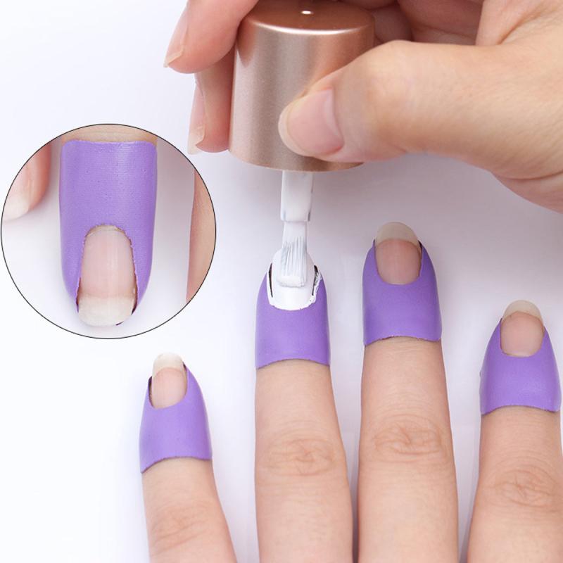 80pcs Peel Off Nail Tapes Polish Protectors U Shape Sticker Tape