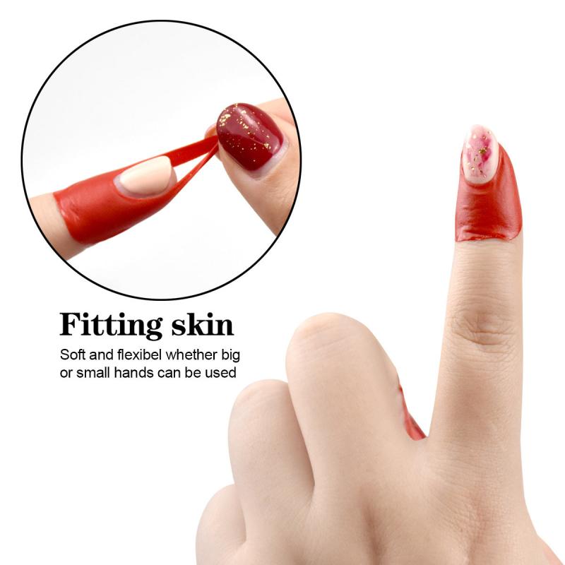 80pcs Peel Off Nail Tapes Polish Protectors U Shape Sticker Tape