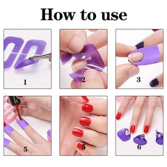 80pcs Peel Off Nail Tapes Polish Protectors U Shape Sticker Tape
