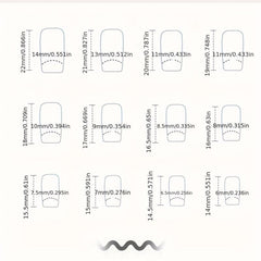 French Tip Press On Nails Medium Size Acrylic Nails for Women