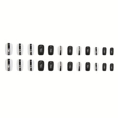 French Tip Press On Nails Medium Size Acrylic Nails for Women