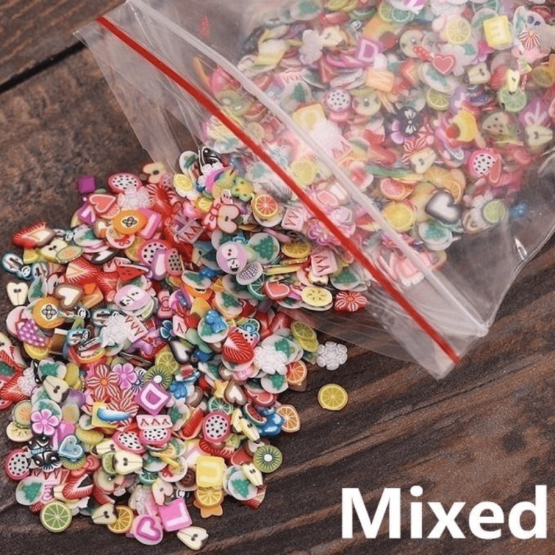 3D Nail Art Stickers Mixed Polymer Clay DIY Decoration