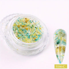 3D Dried Flowers Nail Art Decorations Colorful DIY Manicure Charms