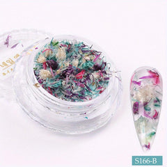3D Dried Flowers Nail Art Decorations Colorful DIY Manicure Charms