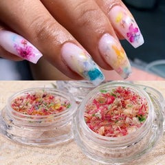 3D Dried Flowers Nail Art Decorations Colorful DIY Manicure Charms