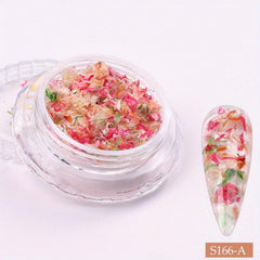 3D Dried Flowers Nail Art Decorations Colorful DIY Manicure Charms
