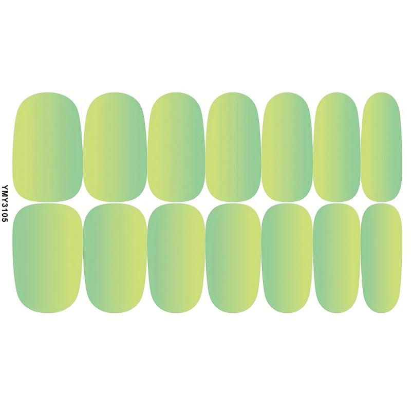 Gradient Nail Polish Strip Self Adhesive Solid Gel Nail Sticker