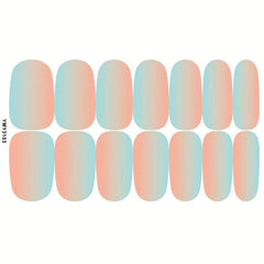 Gradient Nail Polish Strip Self Adhesive Solid Gel Nail Sticker