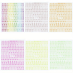 Letter Nail Art Stickers Alphabet Nail Decals 3D Nail Supplies