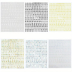 Letter Nail Art Stickers Alphabet Nail Decals 3D Nail Supplies