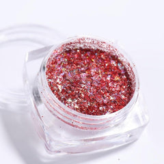 6 Boxes Holographic Nail Glitter Sequins Manicure DIY