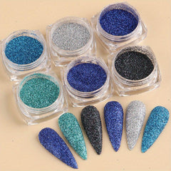 6 Boxes Holographic Nail Glitter Sequins Manicure DIY