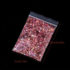 3D Laser Nail Art Glitter Kit for Shining Manicure Tips