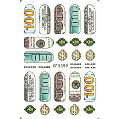 Money Dollar Nail Art Stickers Self Adhesive Money Nail Art Decals