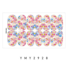 Marble Pattern Nail Stickers Long Lasting Decals