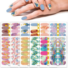 Marble Pattern Nail Stickers Long Lasting Decals