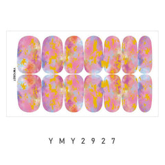 Marble Pattern Nail Stickers Long Lasting Decals