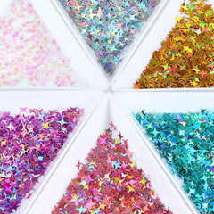Holographic Star Nail Glitter for DIY - Colorful Nail Art Sequins