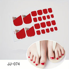 Glitter Toe Nail Wraps Self Adhesive Stickers - Sparkle and Style for Manicure
