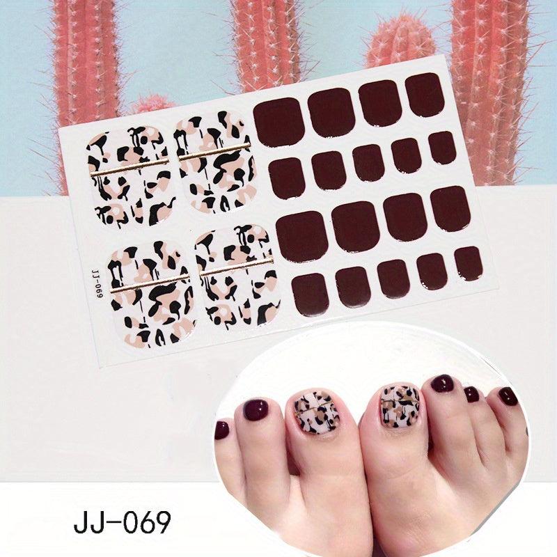 Glitter Toe Nail Wraps Self Adhesive Stickers - Sparkle and Style for Manicure