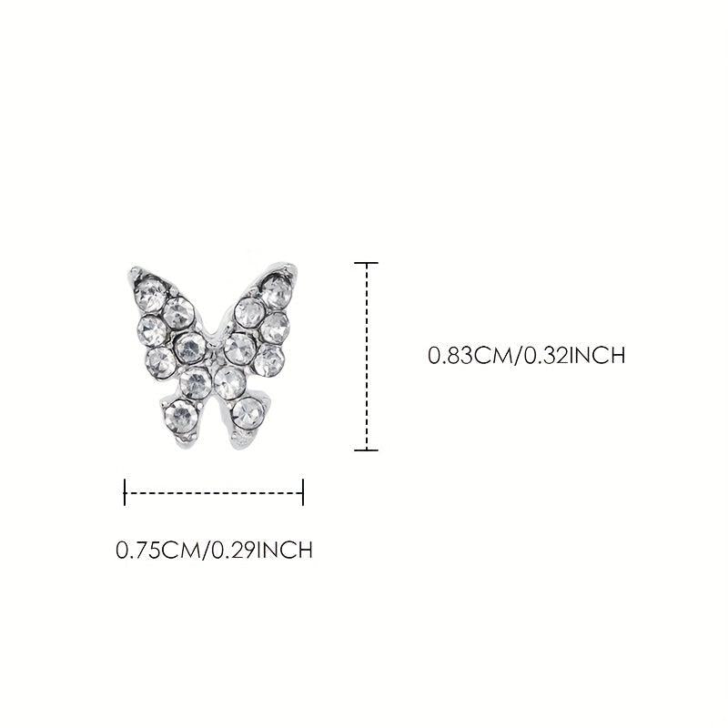 3D Butterfly Nail Charms Butterfly Nail Gems Metallic Butterflies