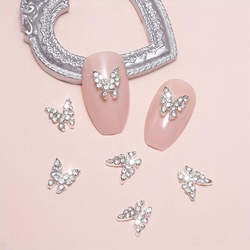 3D Butterfly Nail Charms Butterfly Nail Gems Metallic Butterflies