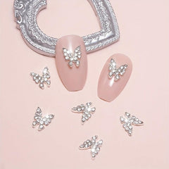 3D Butterfly Nail Charms Butterfly Nail Gems Metallic Butterflies