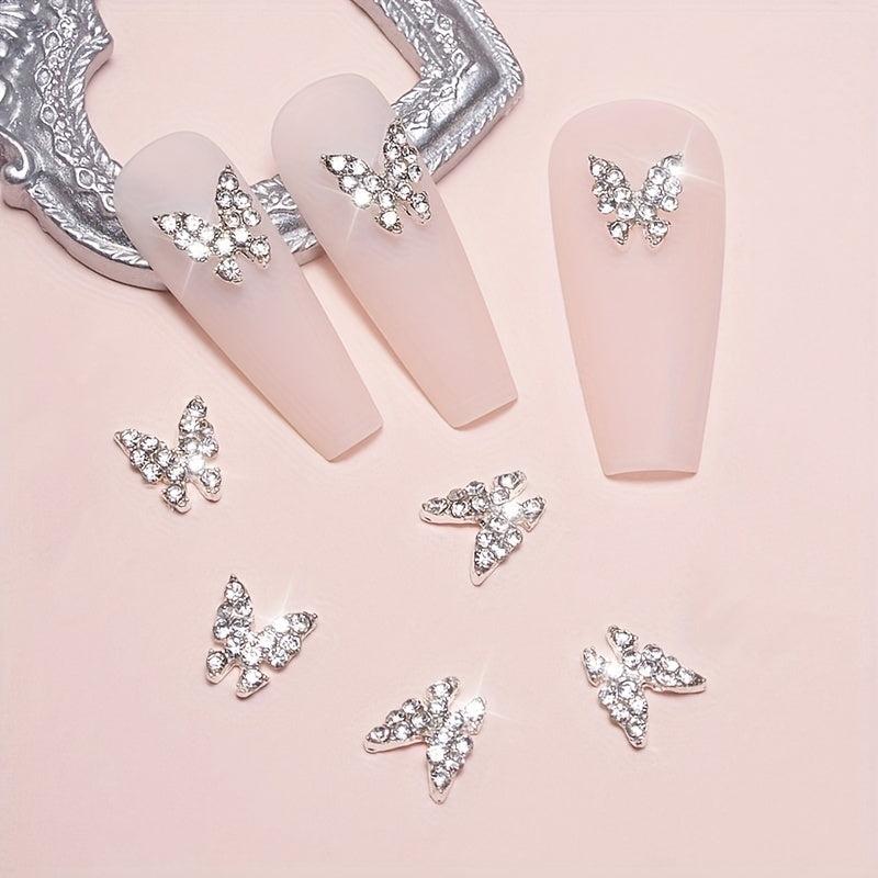 3D Butterfly Nail Charms Butterfly Nail Gems Metallic Butterflies