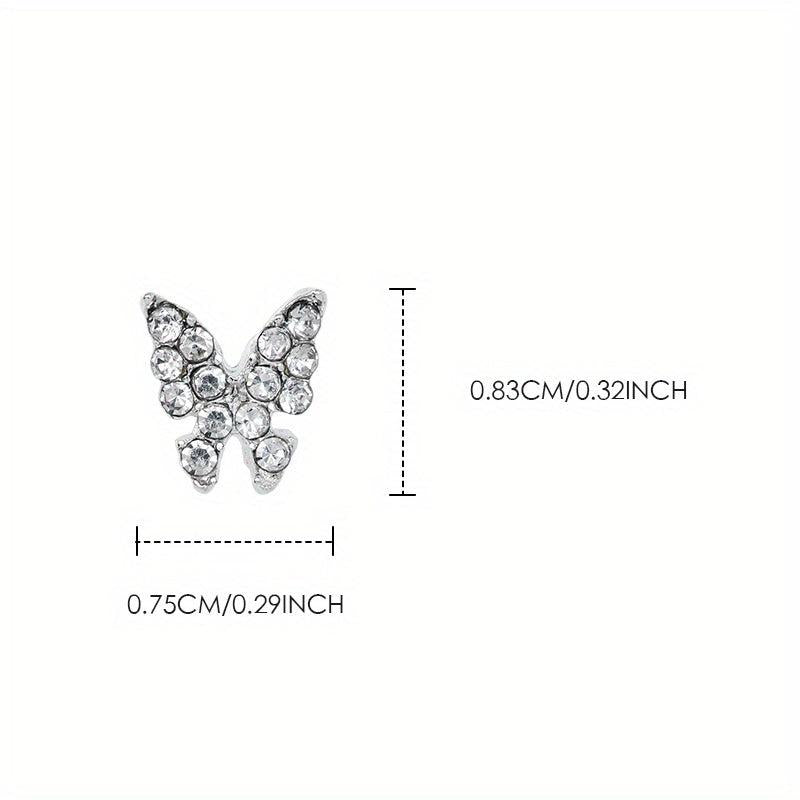 3D Butterfly Nail Charms Butterfly Nail Gems Metallic Butterflies