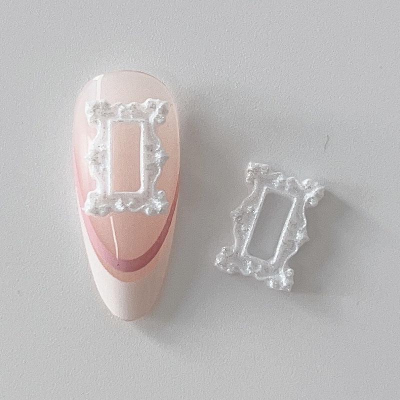 3D Metal Frame Nail Charms DIY Punk Manicure Decor 30 Pcs