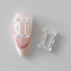 3D Metal Frame Nail Charms DIY Punk Manicure Decor 30 Pcs