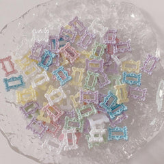 3D Metal Frame Nail Charms DIY Punk Manicure Decor 30 Pcs