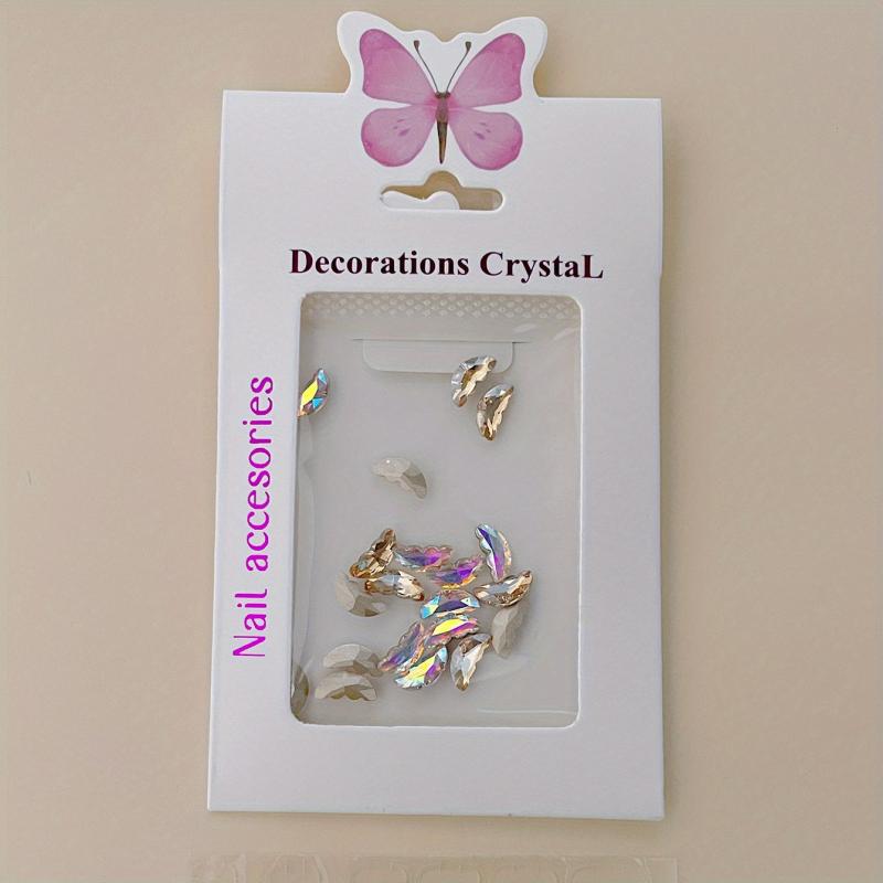 20 Pcs Butterfly Nail Rhinestones DIY Nail Art Accessories