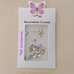 20 Pcs Butterfly Nail Rhinestones DIY Nail Art Accessories