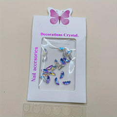 20 Pcs Butterfly Nail Rhinestones DIY Nail Art Accessories