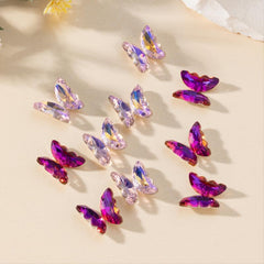 20 Pcs Butterfly Nail Rhinestones DIY Nail Art Accessories