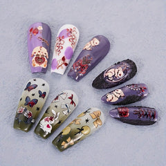 5pcs 5D Cartoon Rabbit Nail Art Stickers for DIY or Salons