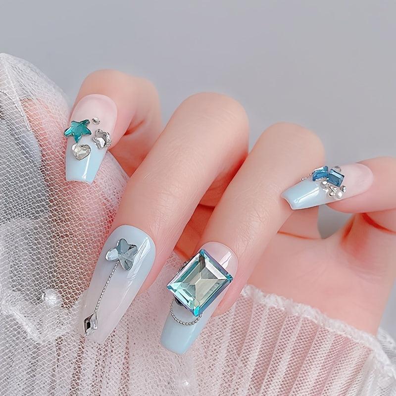 10 20pcs Mix Shape Glass Nail Rhinestones DIY Nail Art Gemstones