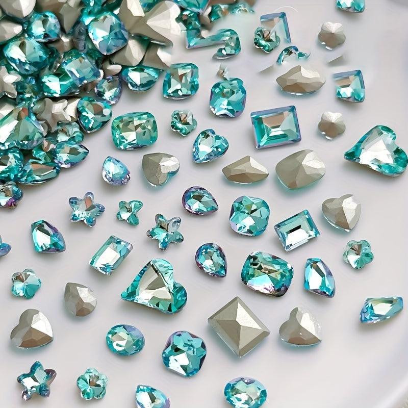 10 20pcs Mix Shape Glass Nail Rhinestones DIY Nail Art Gemstones