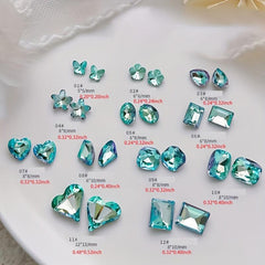 10 20pcs Mix Shape Glass Nail Rhinestones DIY Nail Art Gemstones