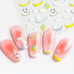 5D Nail Art Stickers Heart Star Cloud Designs Summer Ready