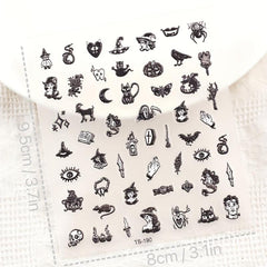 5D Gothic Nail Art Stickers - Self Adhesive Nail Decoration