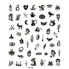5D Gothic Nail Art Stickers - Self Adhesive Nail Decoration