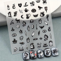 5D Gothic Nail Art Stickers - Self Adhesive Nail Decoration