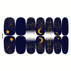 Leopard Print Nail Polish Sticker - Self Adhesive Glitter Gel Nail Strip